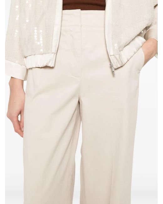 Peserico White Wide-Leg Palazzo Pants