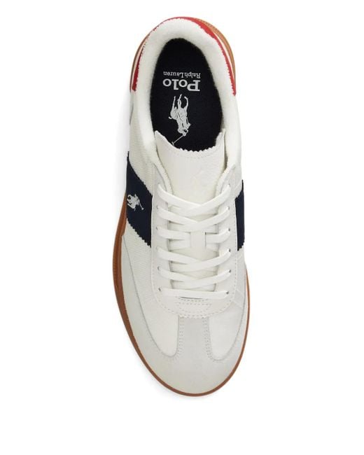 Polo Ralph Lauren White Heritage Aera Sneakers for men