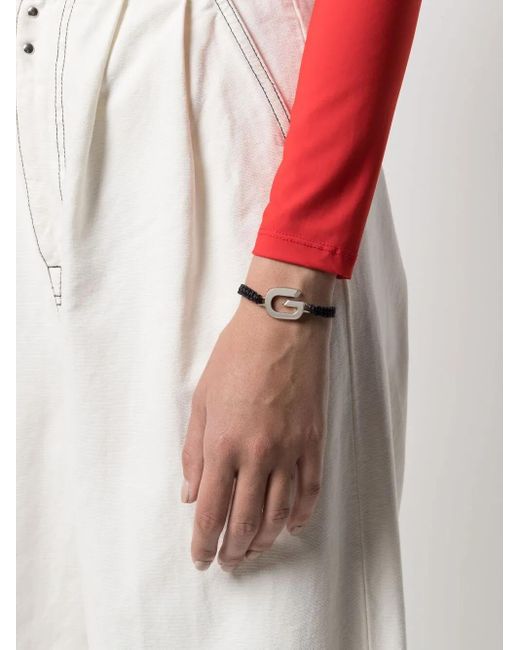 Givenchy White Logo-Lettering Bracelet