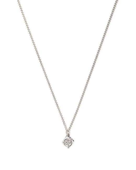 Emanuele Bicocchi Metallic Dice Pendant Necklace