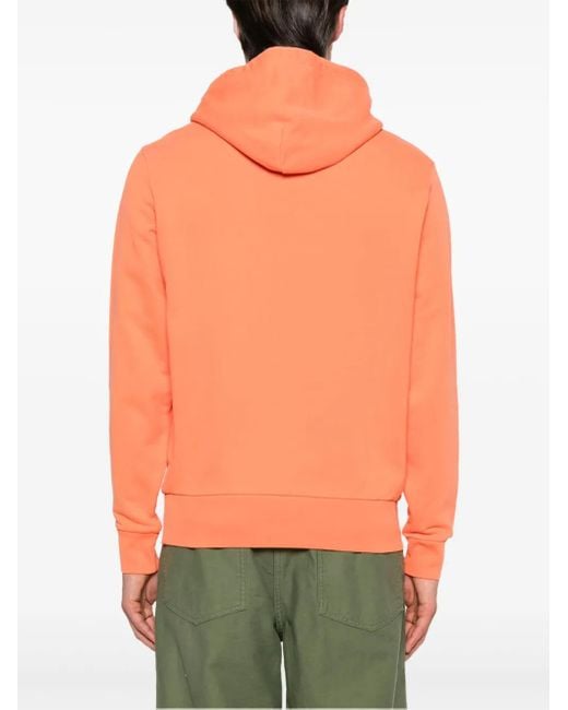 Polo Ralph Lauren Orange Hoodie À Motif Polo Pony for men
