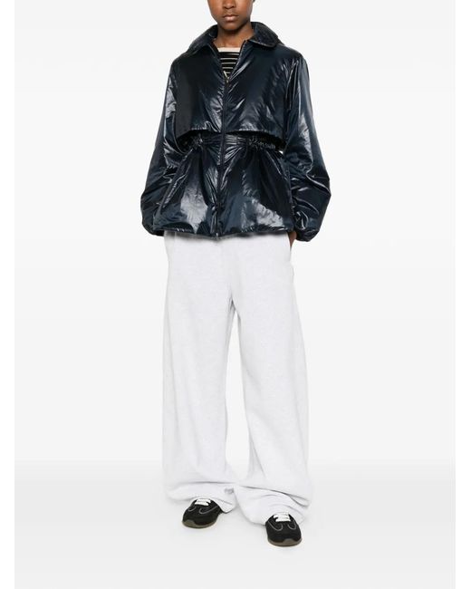 Herno Blue Veste En Jean À Lien De Resserrage