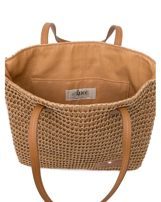 AAPE BY A BATHING AP Brown Shopper Mit Logo-Patch