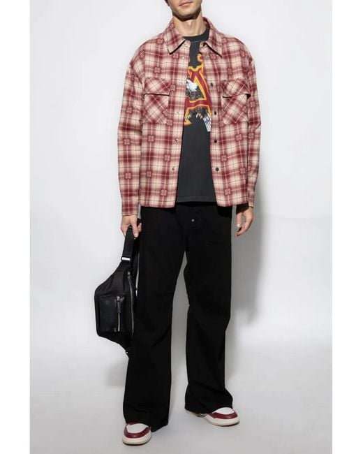 Amiri Red Insulated Shirt Jacket for men