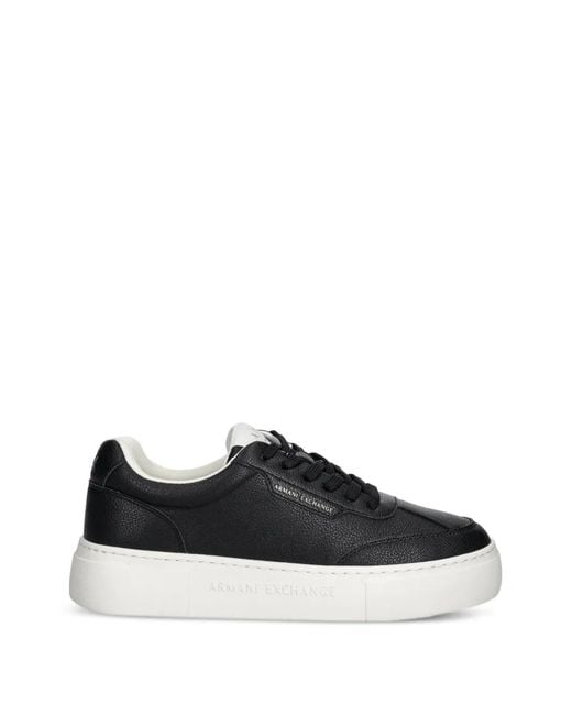 ARMANI EXCHANGE Black Platform Sneakers