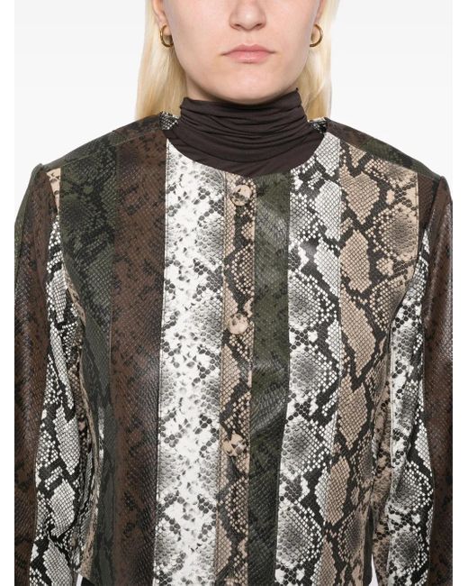 Cynthia Rowley クロップド ヴィーガンジャケット Black