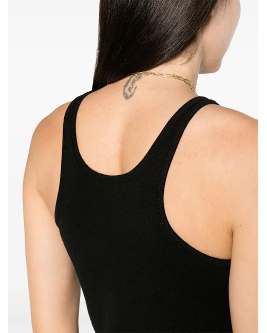 Max Mara Black Sleeveless Knitted Top