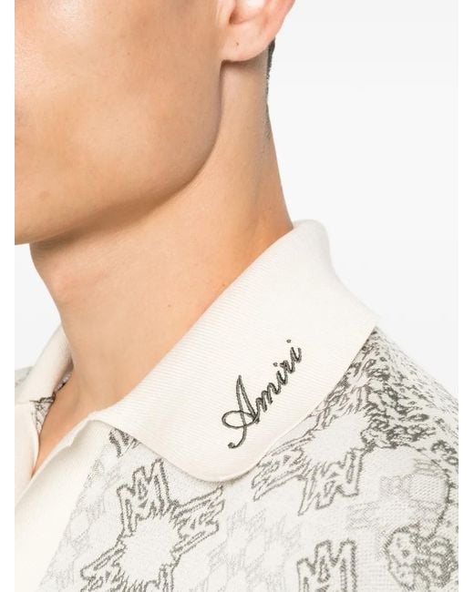 Amiri White Chemisette À Motif Géométrique for men