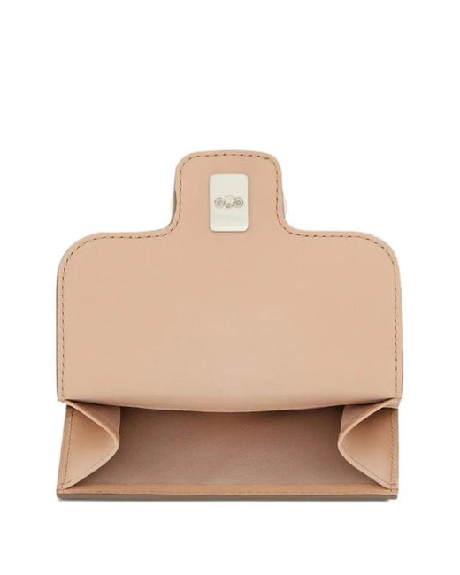 Ferragamo Natural Gancini Compact Wallet