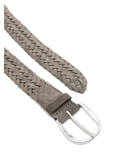 Orciani Gray Suede Plot Belt for men