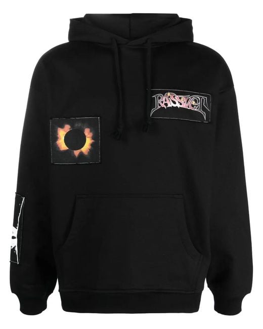 Rassvet (PACCBET) Black Drawstring Cotton Hoodie for men