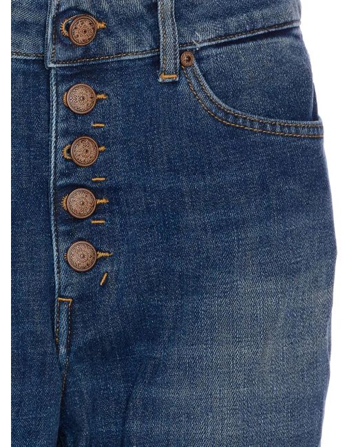 Dondup Jeans Met Opgestikte Zak in het Blue