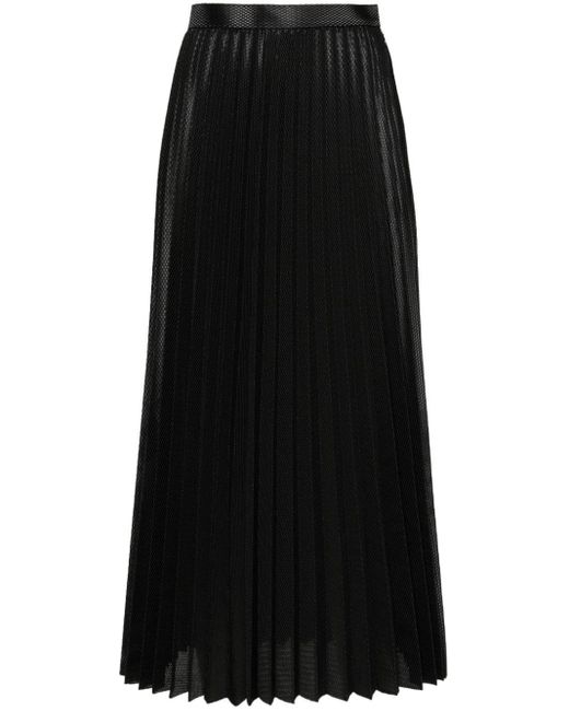 Jupe mi-longue à design plissé Junya Watanabe en coloris Black