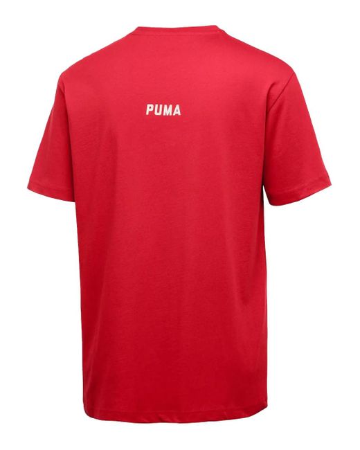 PUMA Red X O.Moscow Text-Print T-Shirt for men