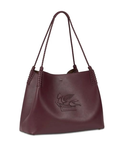 Etro Purple Large Libra Tote Bag