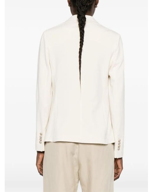 Circolo 1901 White Single-Breasted Blazer