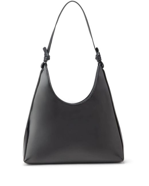Staud Black Winona Leather Shoulder Bag