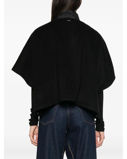 Twinset Black Zip-Up Cape