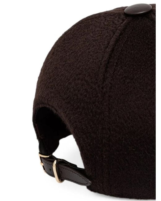 Max Mara Brown Logo-Patch Baseball Cap