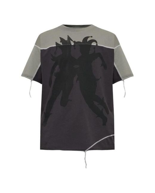Umbro Gray T-Shirt Ample À Détail D'Imprimé for men