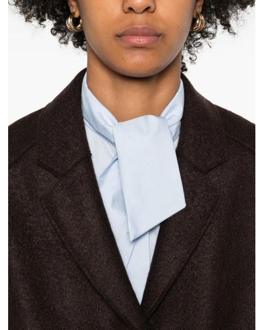 ROSSO35 Black Ribbed-Cuff Wool Jacket