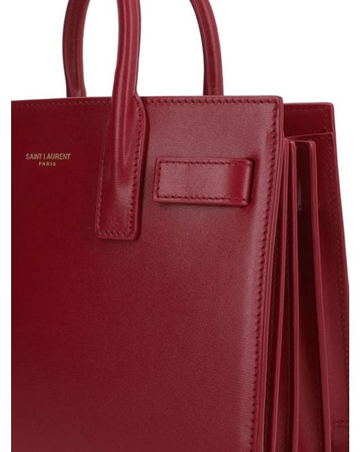 Saint Laurent Small Sac De Jour Tote Bag Red