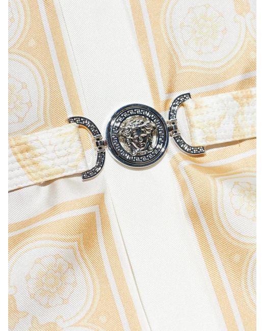 Versace Natural Silk Dress With A Belt