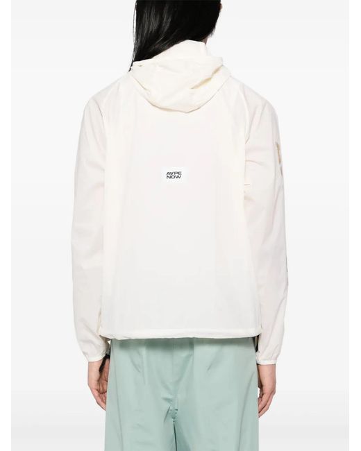 Aape By A Bathing Ape White Moonface Logo Windbreaker Jacket for men
