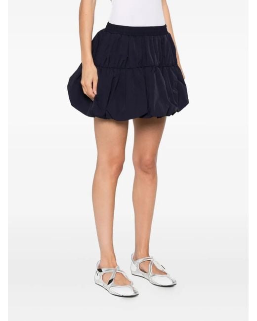Sea Blue Mirian Bubble-Hem Ruffled Mini Skirt