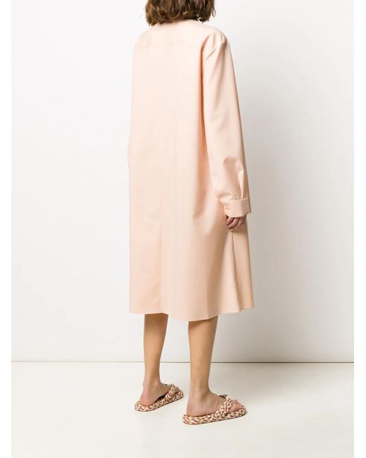 Maison Rabih Kayrouz Pink Chest Pocket Shirt Dress