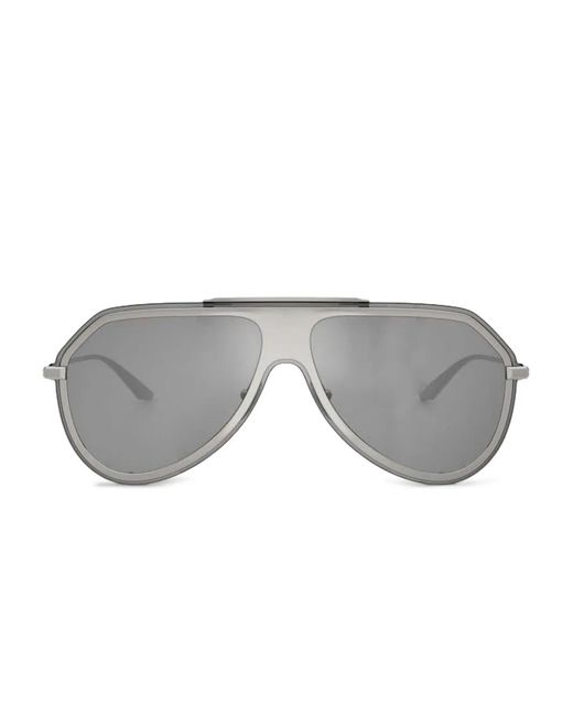 Dolce & Gabbana メンズ グレー パイロット サングラス