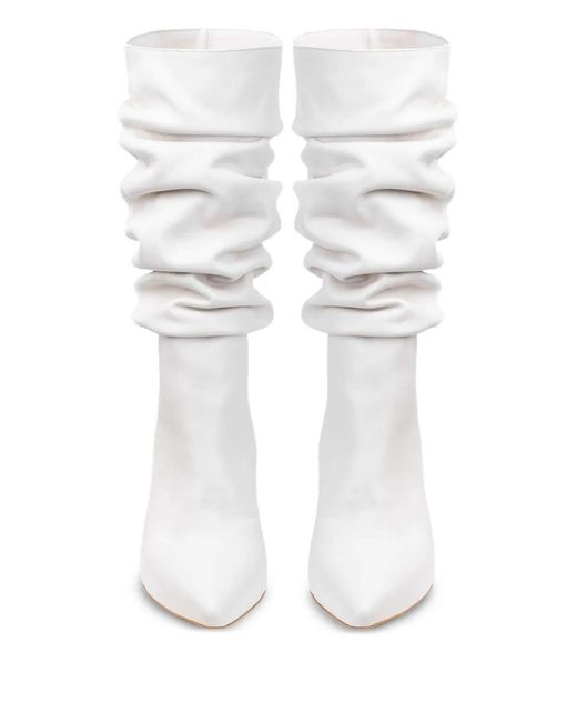Ginissima White Bottines Eva À Design Souple