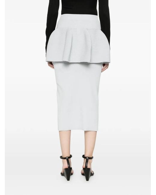 CFCL White Pottery Glitter Layered Skirt