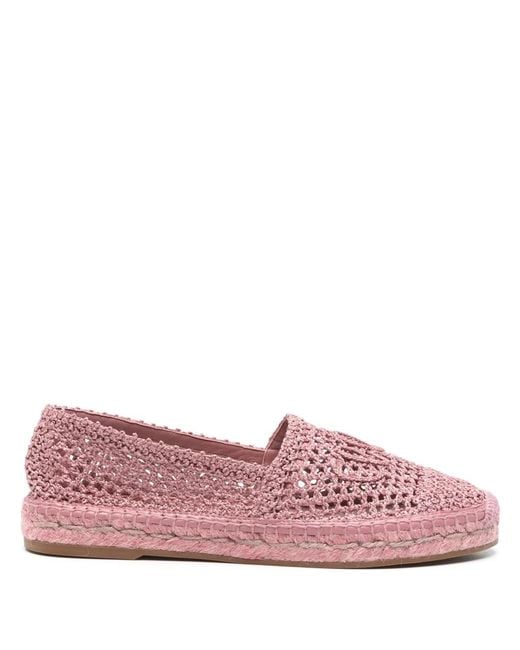 Chloé Pink Espadrilles Isla Aus Haekelstrick