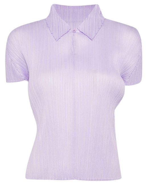 Camicia April con plissettatura di Pleats Please Issey Miyake in Purple