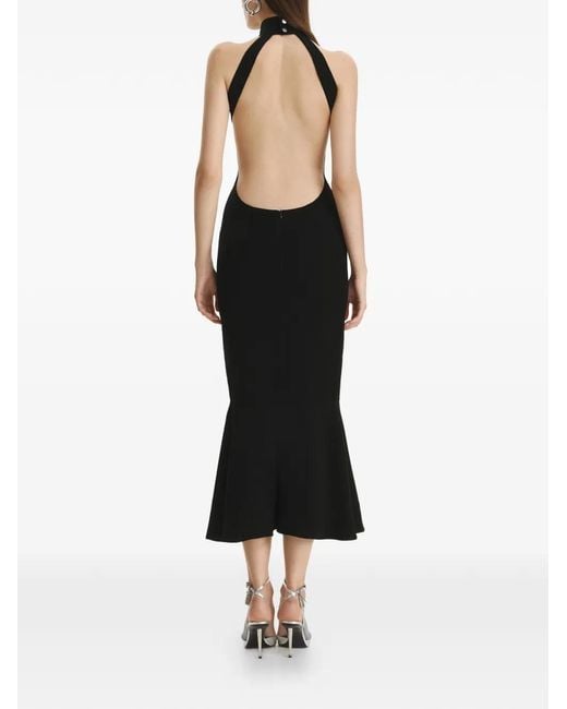 Vestiaire d'un Oiseau Libre Black Open-Back Midi Dress