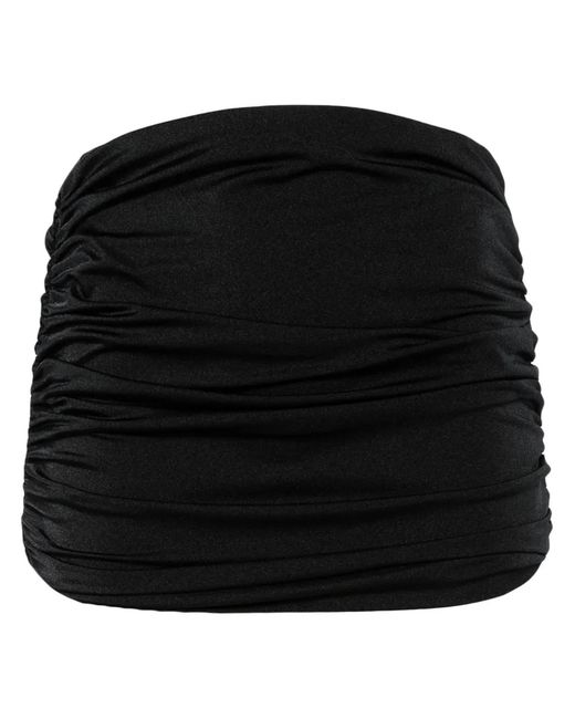 Philosophy Di Lorenzo Serafini Black Ruched Mini Skirt