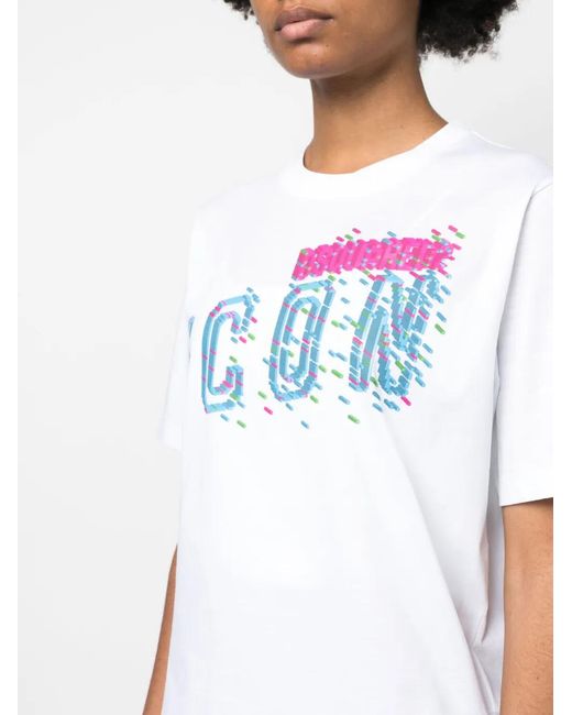 DSquared² White Easy Pixeled Icon