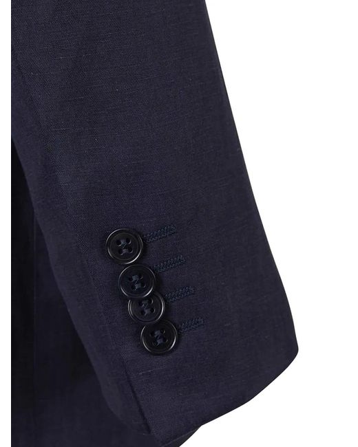 Canali Blue Single-Breasted Blazer for men