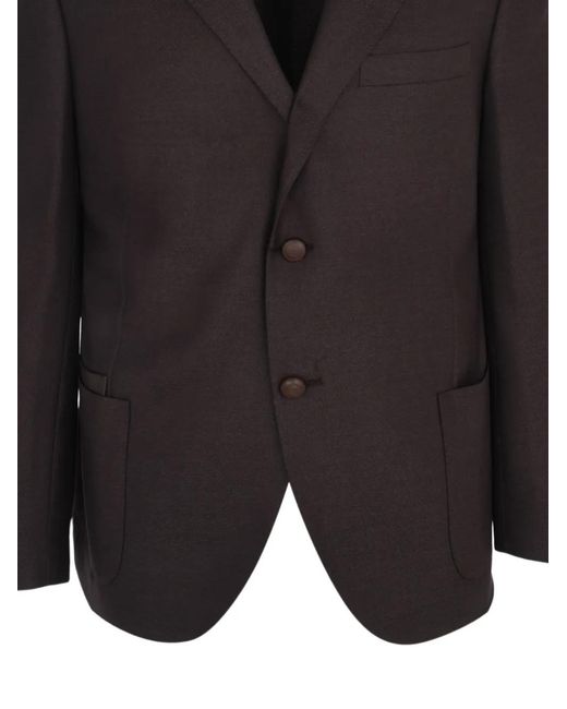 Corneliani Black Single-Breasted Jacket for men