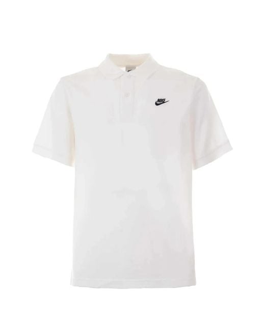 Nike White Club Short-Sleeve Polo Shirt for men