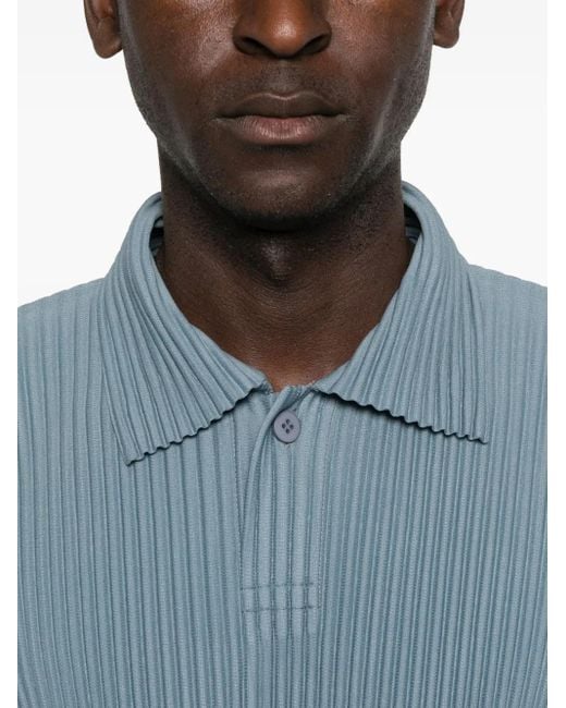 Homme Plissé Issey Miyake メンズ ブルー プリーツ ロングスリーブ