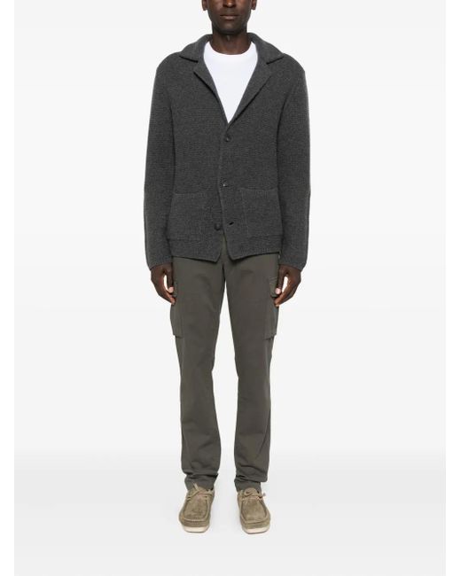 Altea Black Patch-Pocket Buttoned Cardigan for men