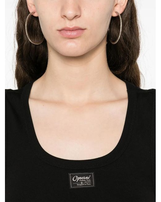Top sin mangas con espalda descubierta Coperni de color Black