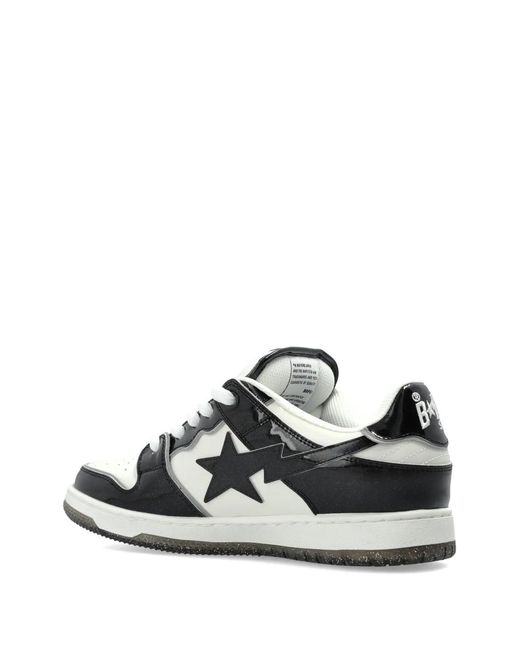 A Bathing Ape Black Bape Sk8 Sta Sneakers for men