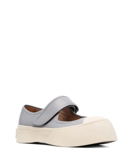 Marni White Leather Pablo Mary Jane Sneakers