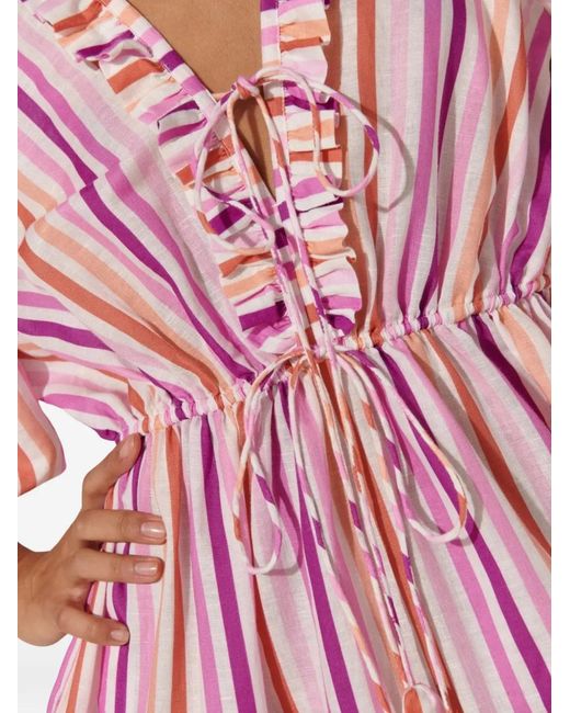 Celiab Pink Teresa Striped Dress