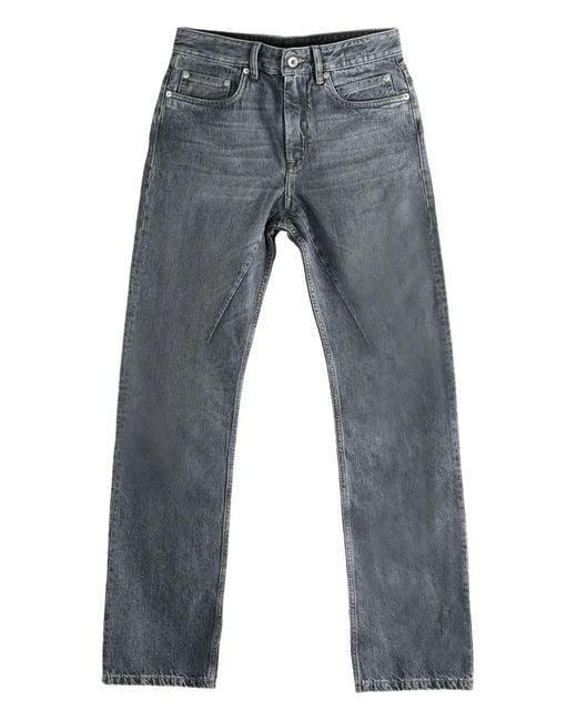 Rick Owens Gray Washed-Effect Jeans
