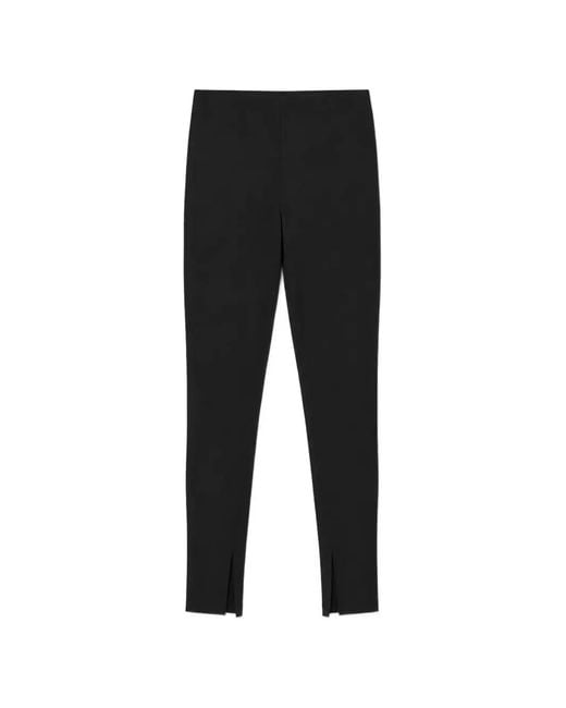 Almada Label Black Millie Side-Slit Leggings