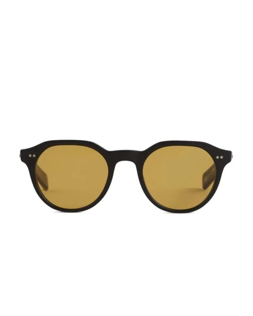 Eyevan 7285 Natural Round-Frame Sunglasses for men